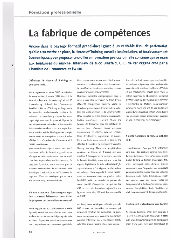 La fabrique des compétences (Lëtzebuerger Gemengen)